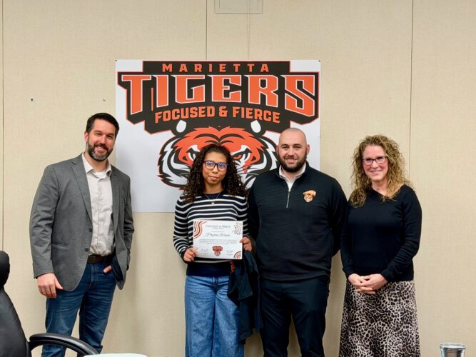 Marietta City Schools students, staff receive monthly Focused and Fierce awards